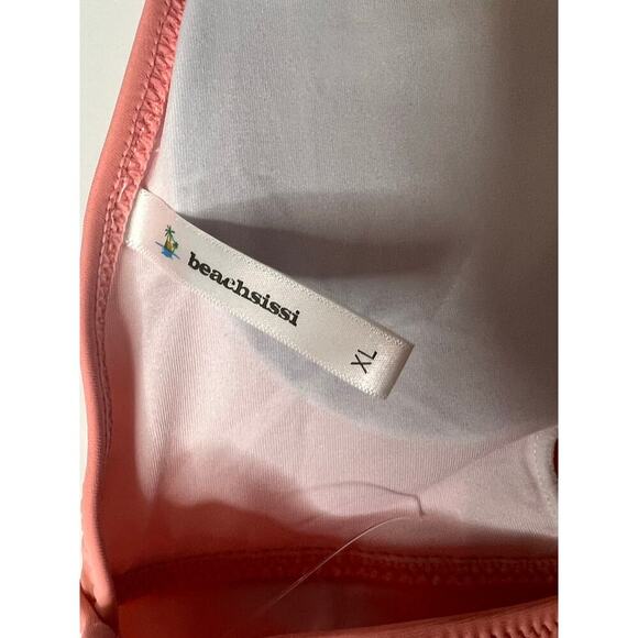 NWT Beachsissi Floral Swimsuits V-Neck Tummy Control Tankini Set Pink Women's XL - Picture 4 of 9